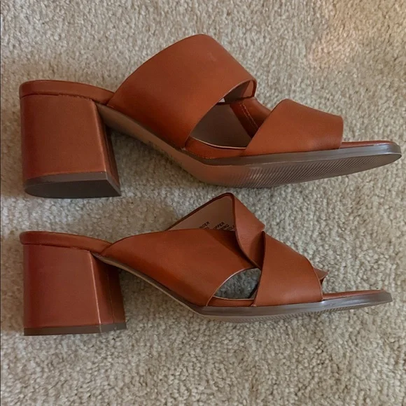 Messeca New York Women's Brown Slide Leather Thunder Sandals size 9.5 - Picture 11 of 14